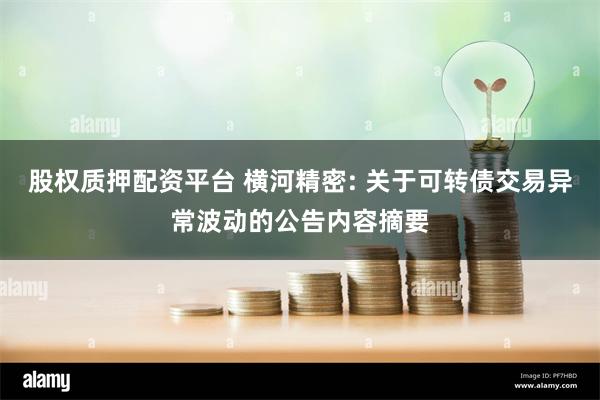 股权质押配资平台 横河精密: 关于可转债交易异常波动的公告内容摘要