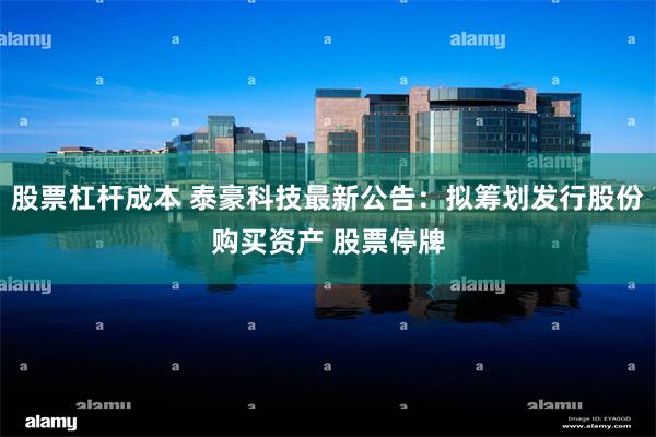 股票杠杆成本 泰豪科技最新公告：拟筹划发行股份购买资产 股票停牌